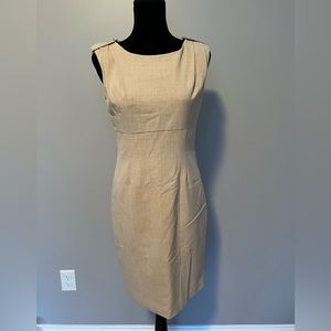 Calvin Klein tan dress with buttons on shoulders size 6